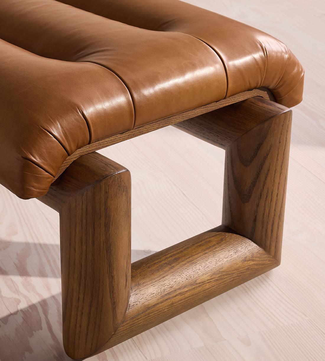Drew Footstool - Leather - Chestnut US - Images - Image 4