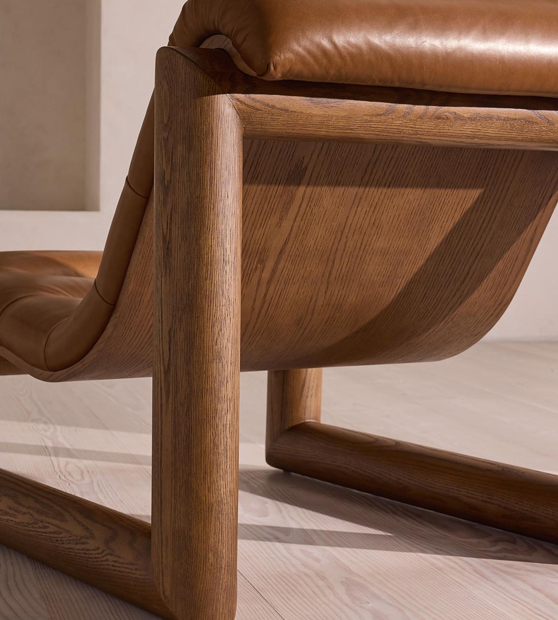Drew Lounge Chair - Leather - Chestnut US - Images - Image 7