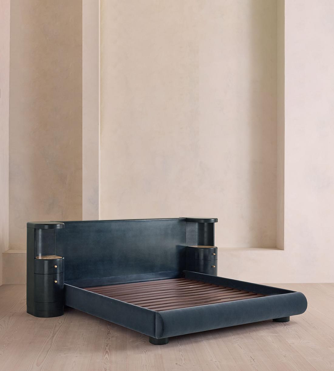 Linus Bed - Super king - Velvet - Grey Blue - UK - Images - Image 5