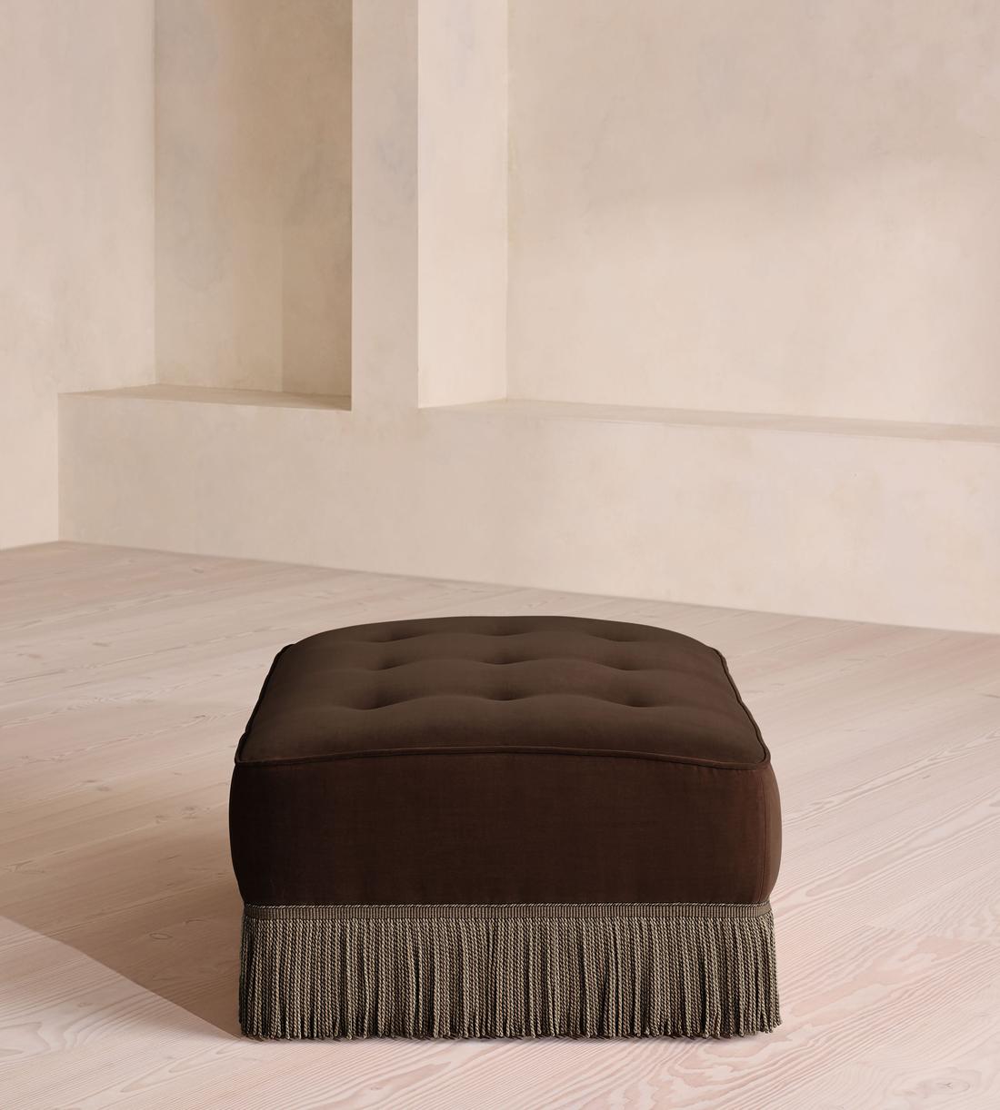 Elowen Ottoman - Velvet - Chocolate - US - Images - Image 3