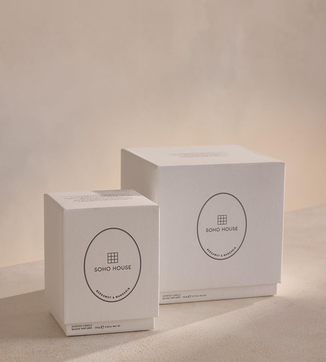 Bergamot & Mandarin Zest Candle Set - Alabaster Marble - 250g - Images - Image 3