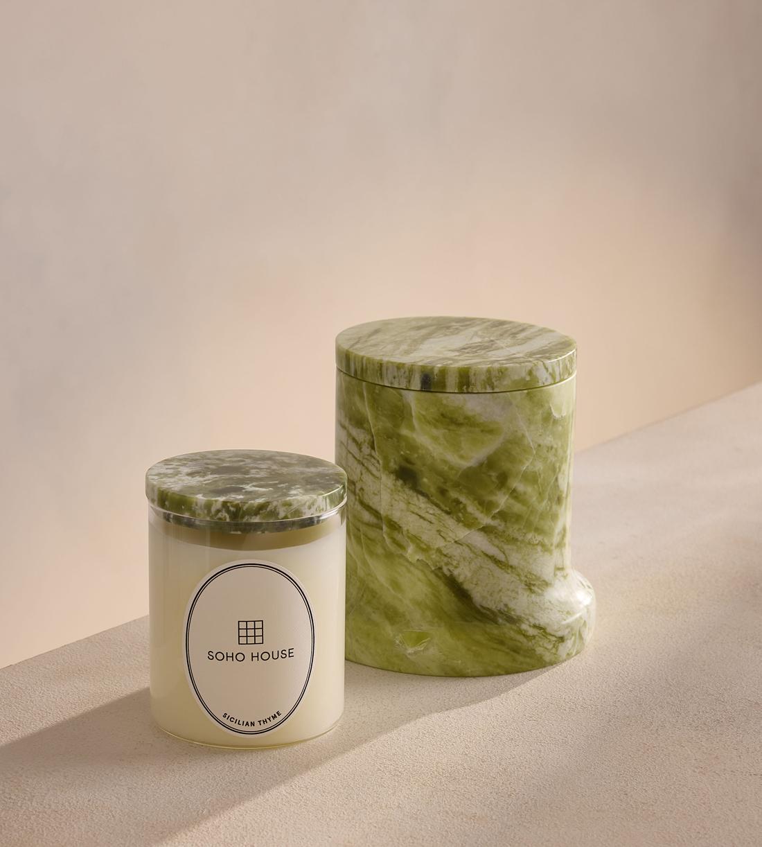 Sicilian Thyme Candle Set - Apple Jade Marble - 250g - Listing - Image 1
