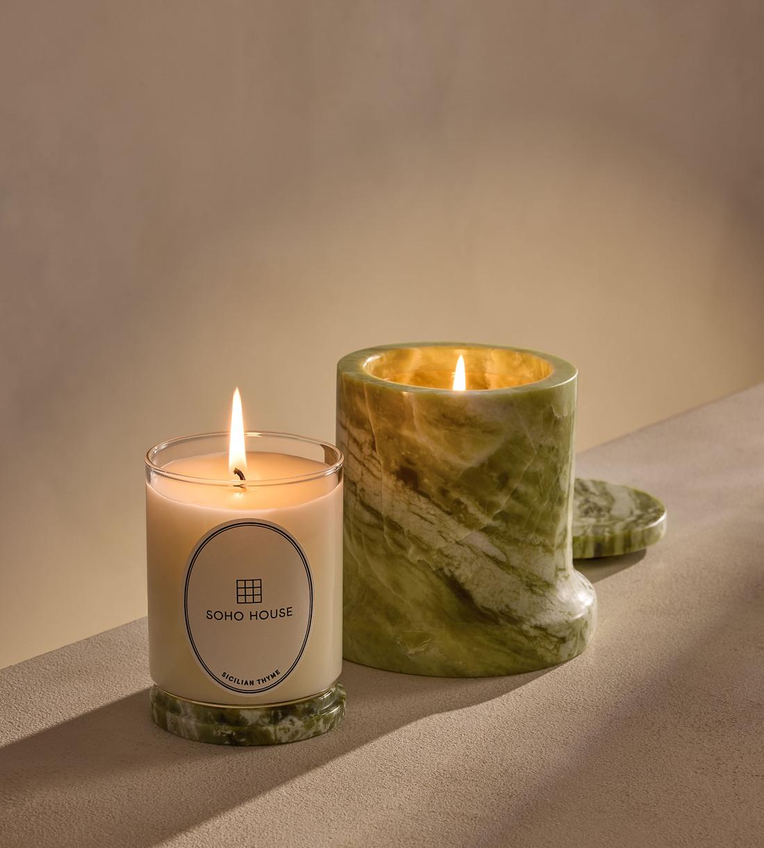 Sicilian Thyme Candle Set - Apple Jade Marble - 250g - Listing - Image 2