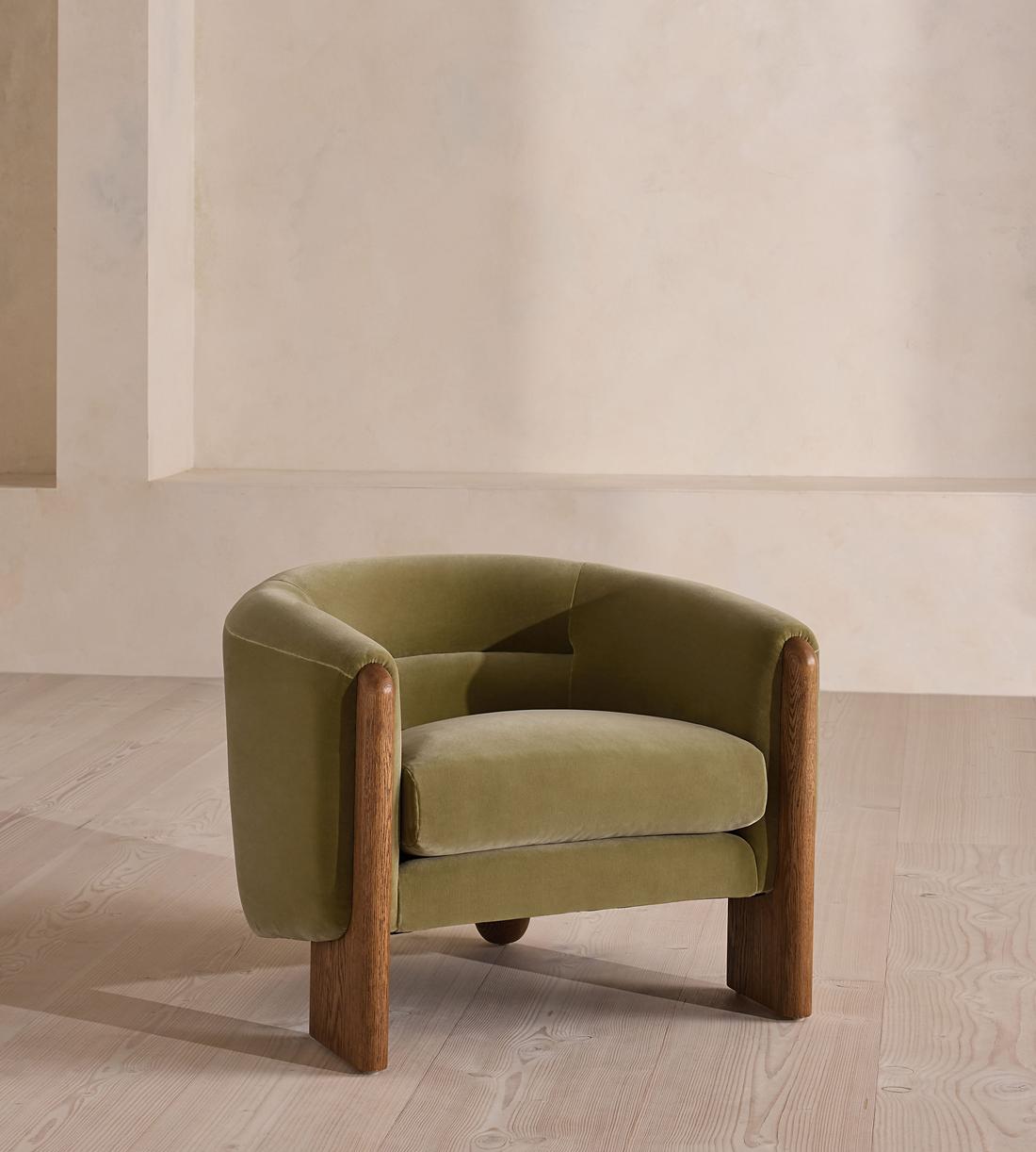 Winnie Armchair - Velvet - Lichen - US - Listing - Image 1