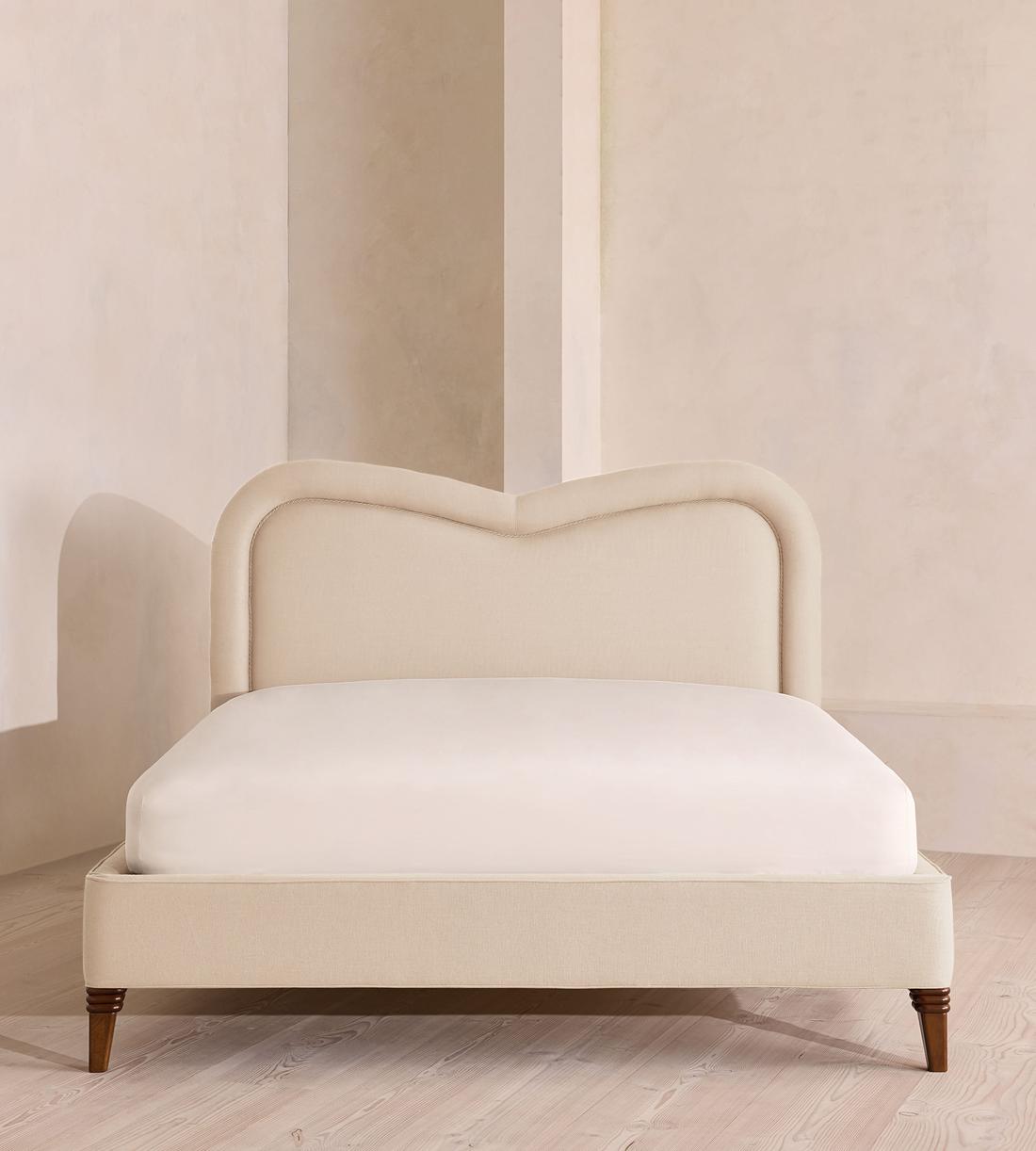 Keira Bed - Queen - Linen - Bisque - US - Listing - Image 2