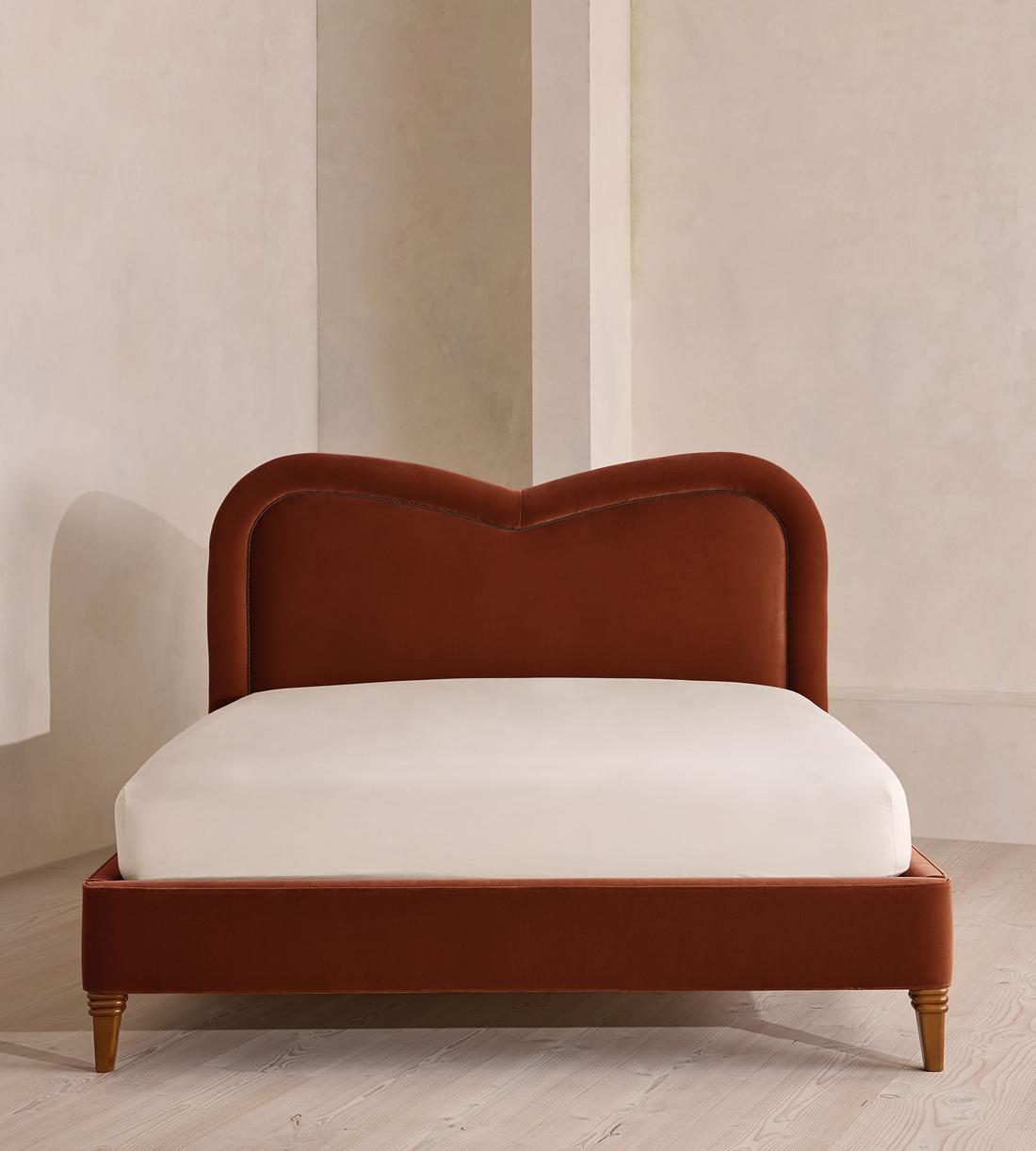 Keira Bed - King - Velvet - Rust - US - Listing - Image 2