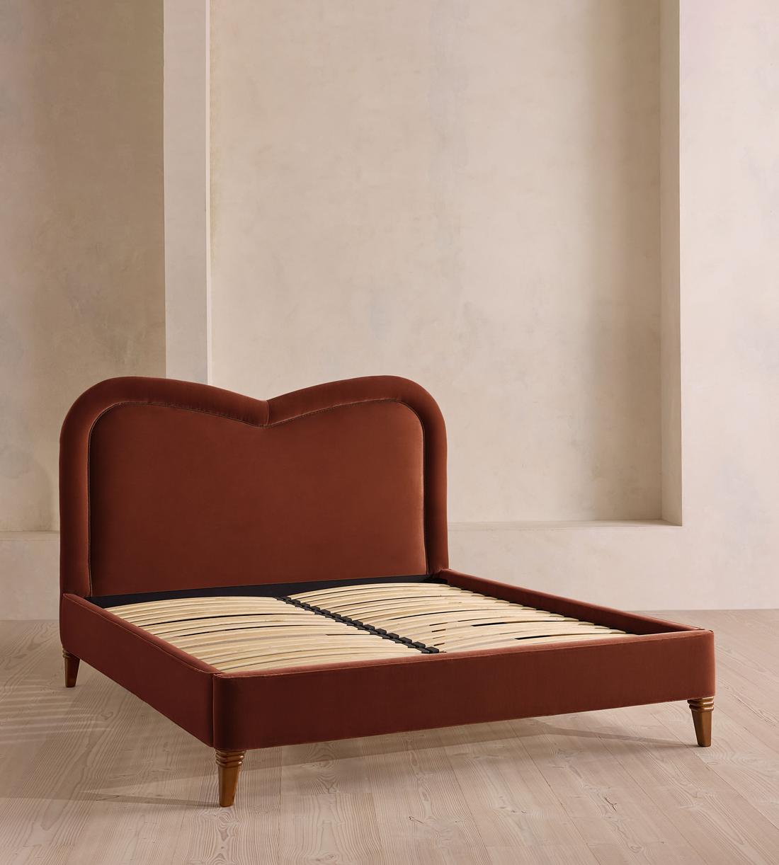 Keira Bed - King - Velvet - Rust - US - Images - Image 3