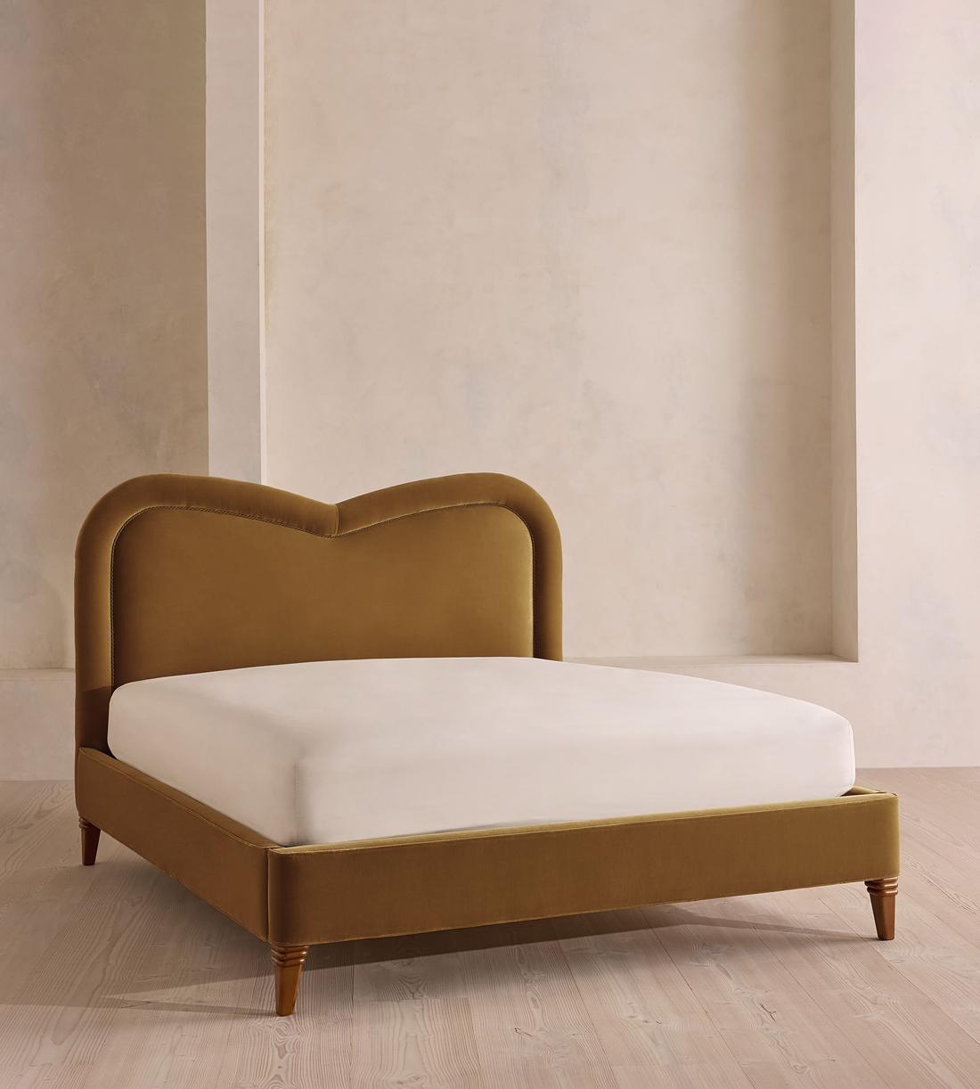 Keira Bed - Super king - Velvet - Mustard - UK - Listing - Image 1