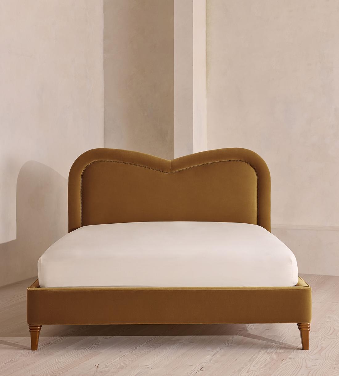 Keira Bed - Super king - Velvet - Mustard - UK - Listing - Image 2