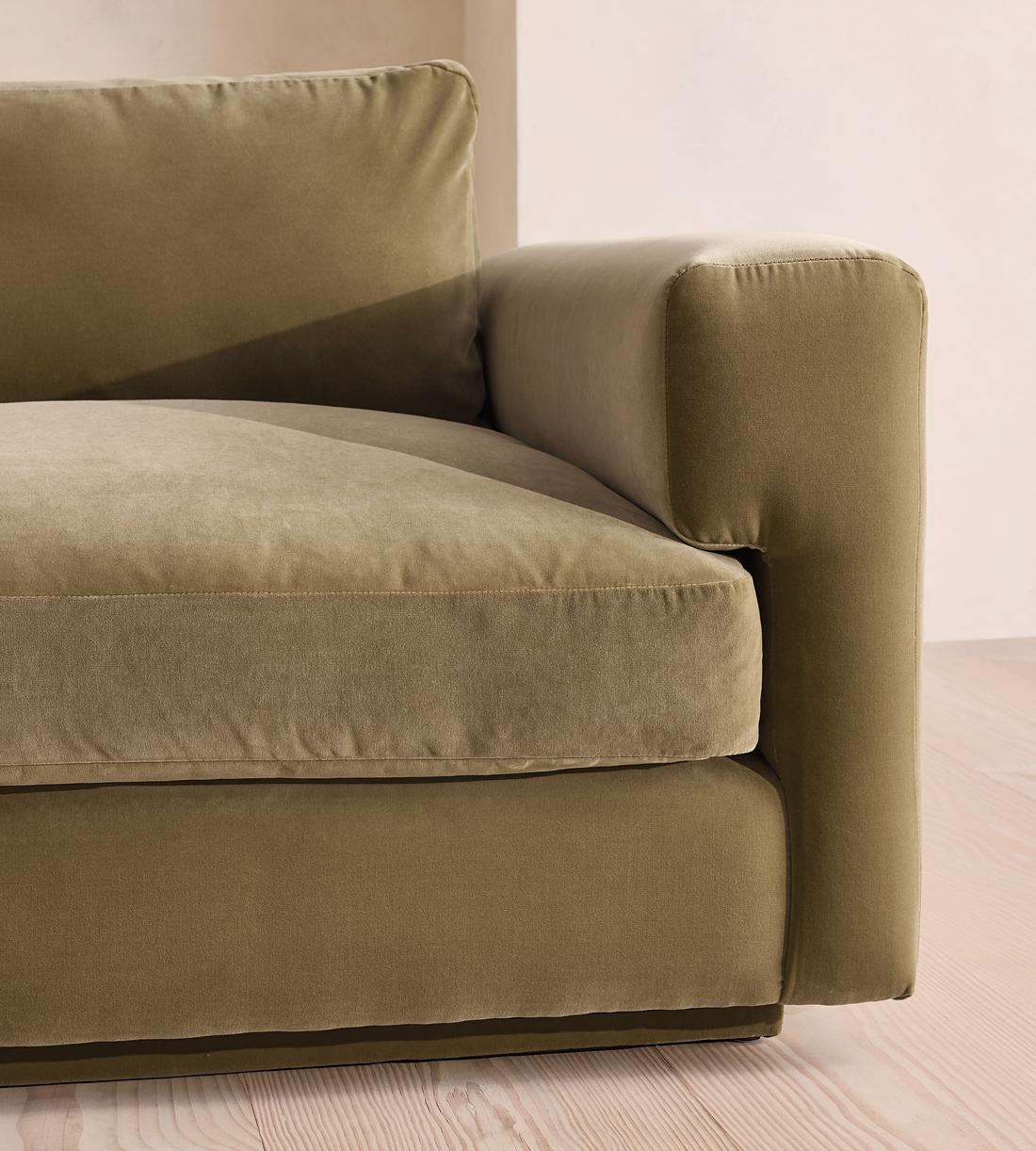 Mossley Left L-Shape Sofa - Velvet - Lichen - UK - Images - Image 5