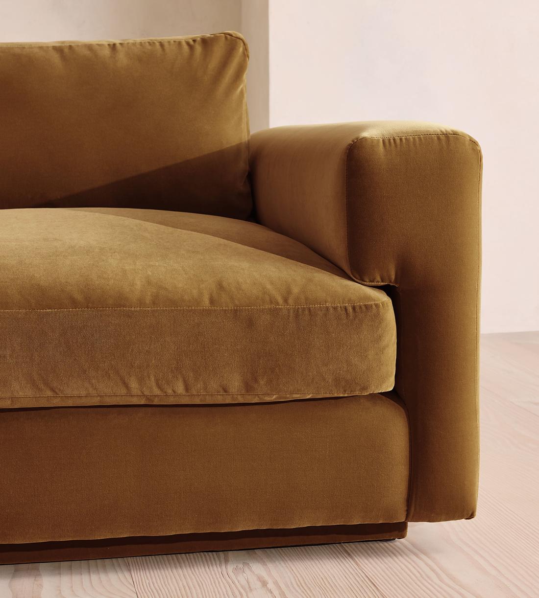 Mossley Left L-Shape Sofa - Velvet - Mustard - UK - Images - Image 5