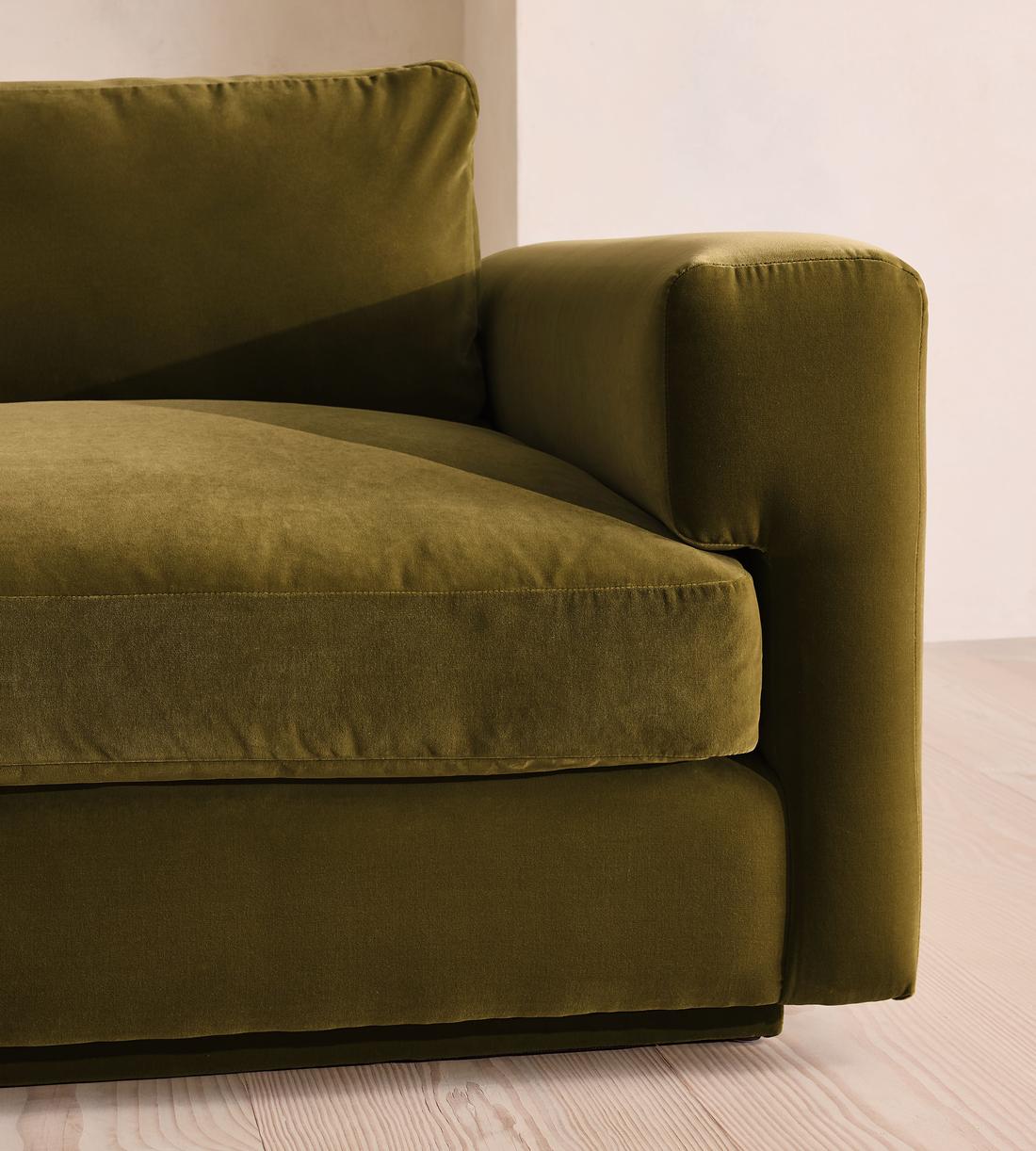 Mossley Left L-Shape Sofa - Velvet - Olive - UK - Images - Image 5