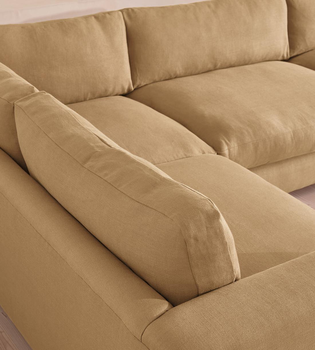 Mossley Left L-Shape Sofa - Linen - Wheat - UK - Images - Image 4