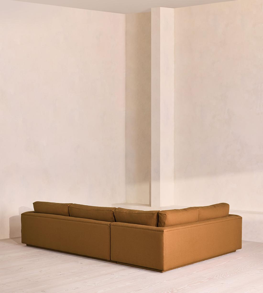 Mossley Left L-Shape Sofa - Linen - Ochre - UK - Images - Image 3