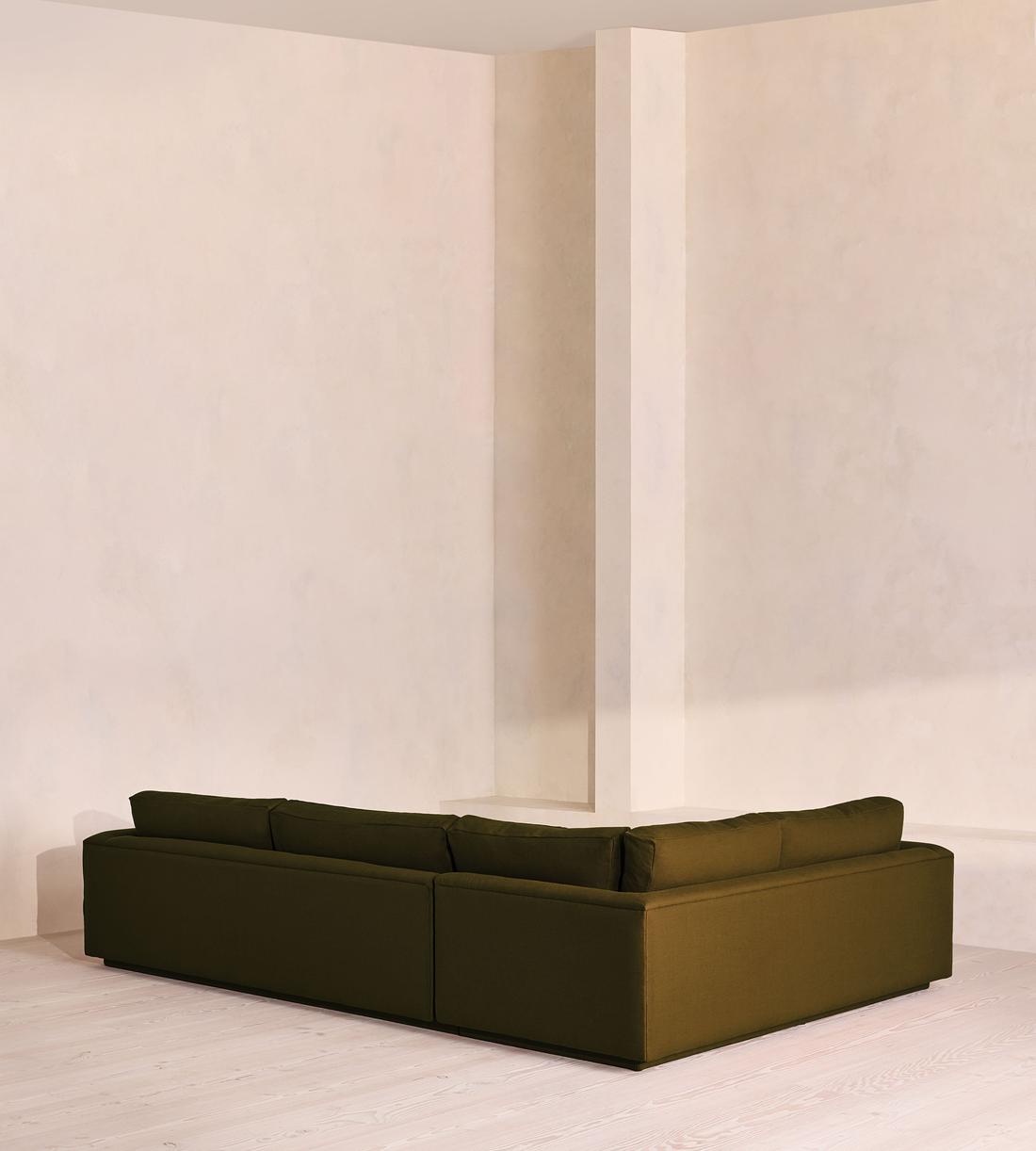 Mossley Left L-Shape Sofa - Linen - Olive - UK - Images - Image 3