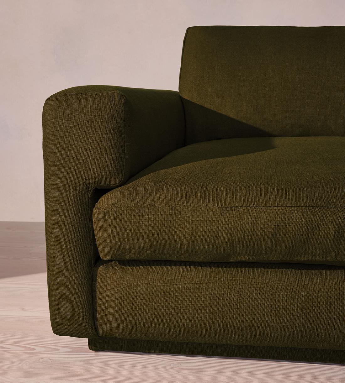 Mossley Left L-Shape Sofa - Linen - Olive - UK - Images - Image 5
