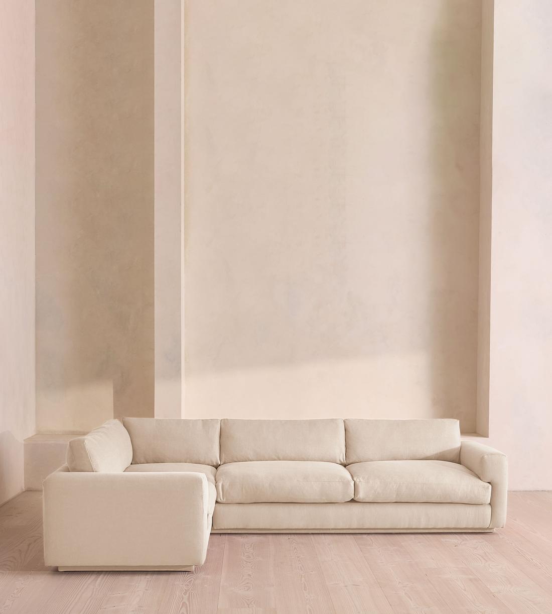 Mossley Left L-Shape Sofa - Linen - Bisque - Listing - Image 2