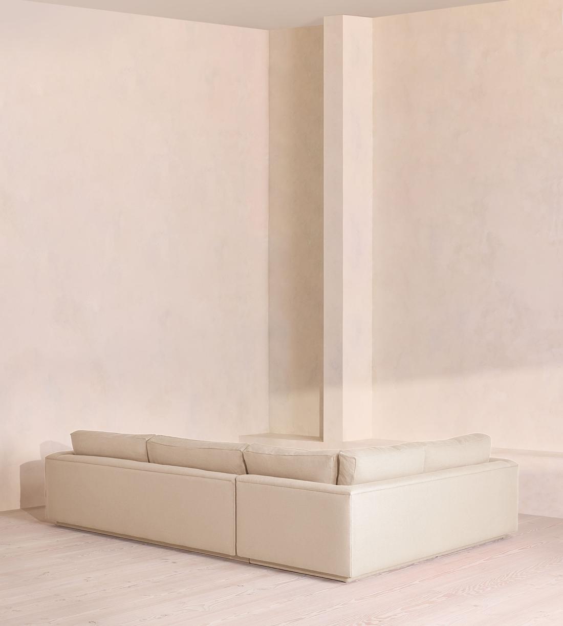 Mossley Left L-Shape Sofa - Linen - Bisque - Images - Image 3