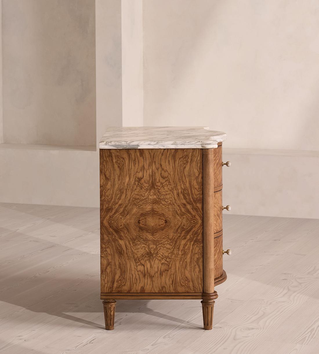 Valerie Three Drawer Dresser - Arabescato Corchia Marble - Images - Image 3