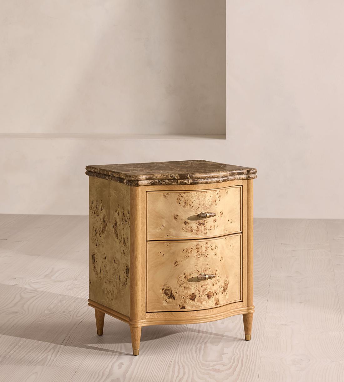 Valerie Bedside Table - Dark Emperador Marble - Listing - Image 4