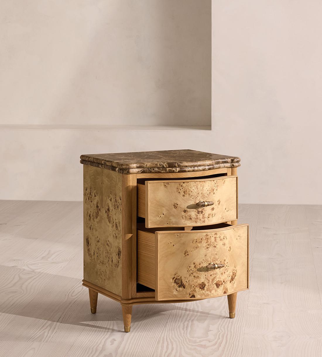Valerie Bedside Table - Dark Emperador Marble - Images - Image 7