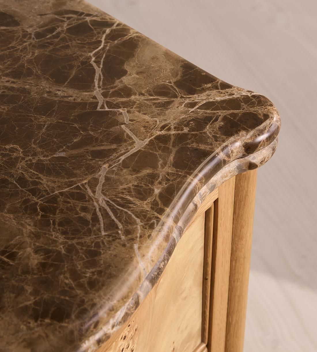 Valerie Bedside Table - Dark Emperador Marble - Images - Image 7