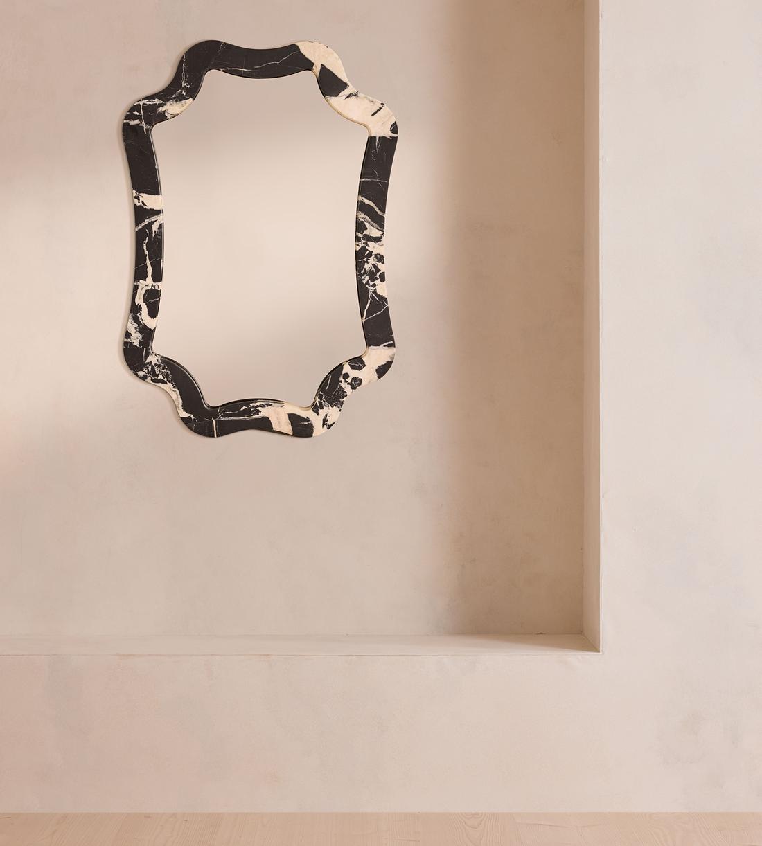 Hollis Wall Mirror - Black Bulgari Marble - Listing - Image 2