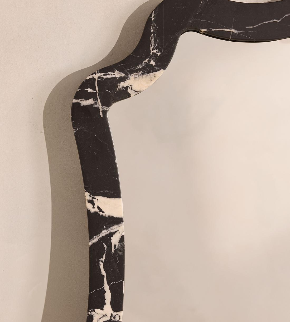 Hollis Wall Mirror - Black Bulgari Marble - Images - Image 4