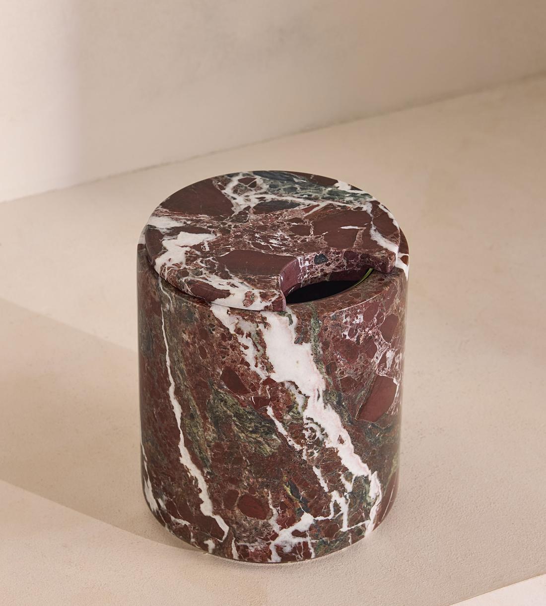 Pavel Ice Bucket - Rosso Levanto Marble - Listing - Image 2