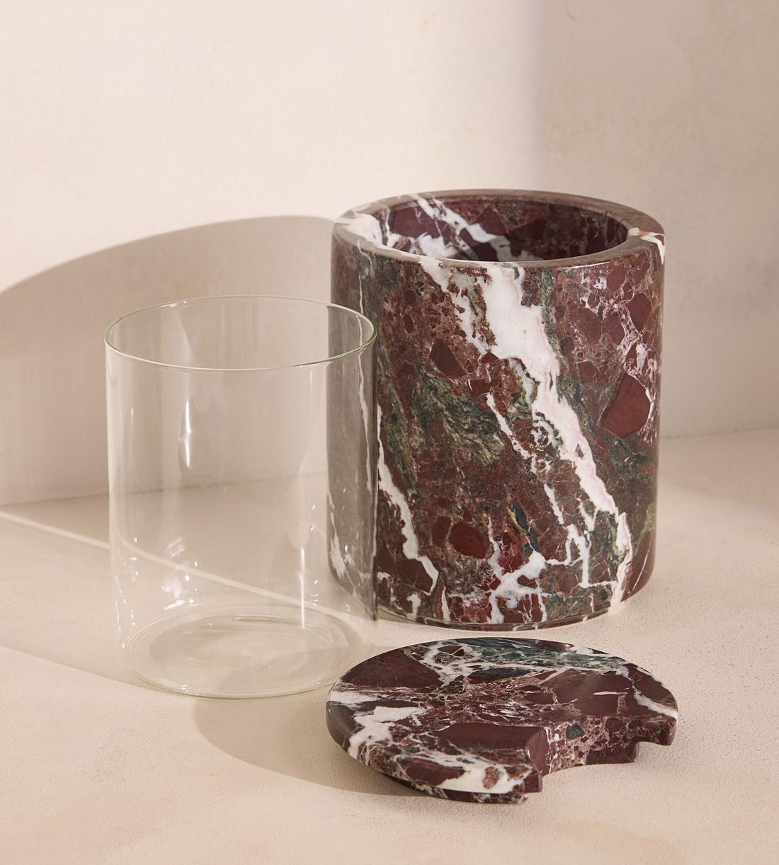 Pavel Ice Bucket - Rosso Levanto Marble - Images - Image 5