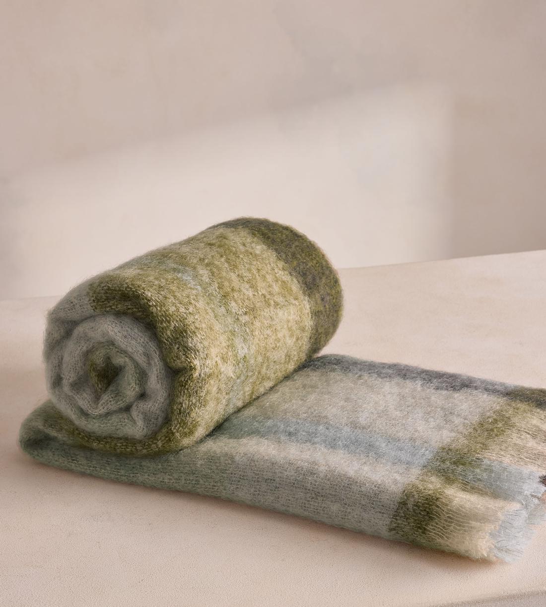 Curtis Mohair Check Throw - Multi - Listing - Image 3