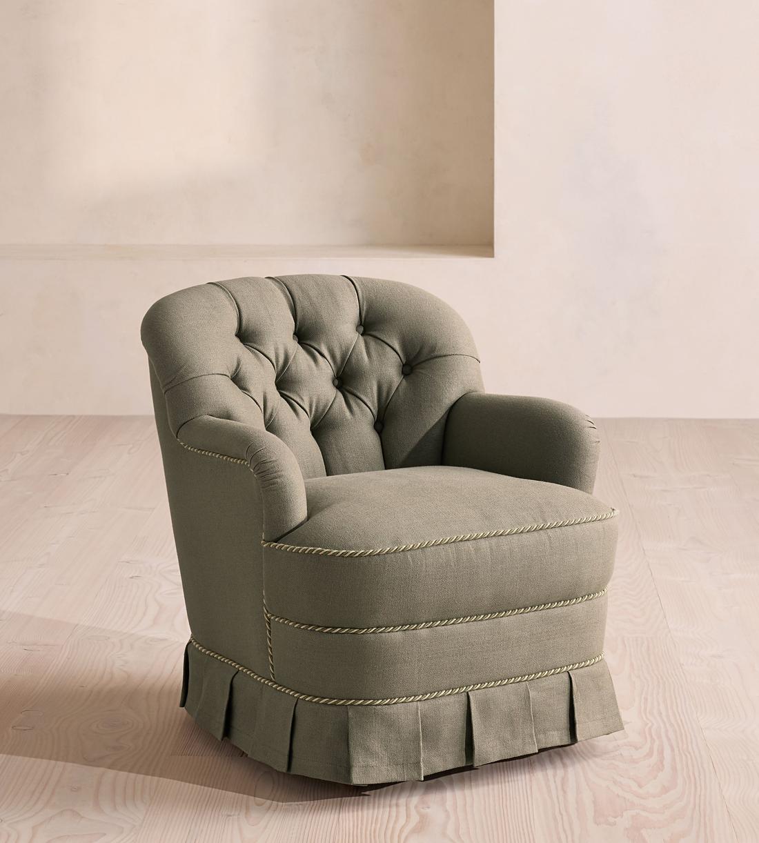 Rosie Armchair - Linen - Sage - UK - Listing - Image 2