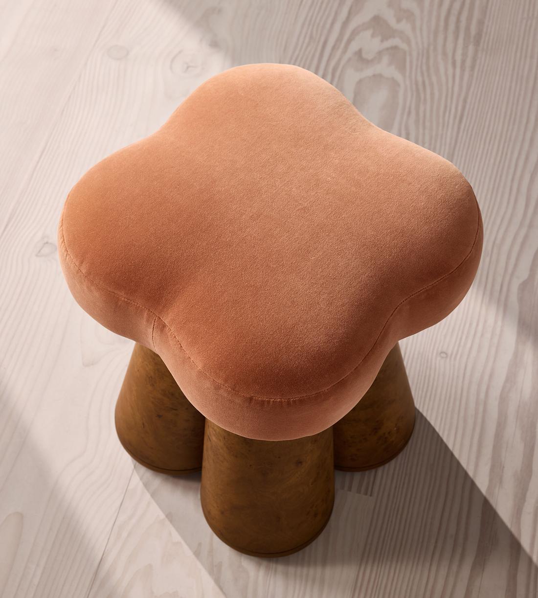 Albany Footstool - Velvet - Antique Rose - UK - Images - Image 7