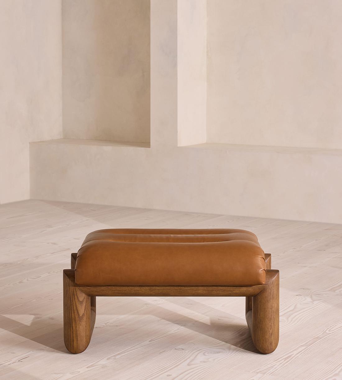 Drew Footstool - Leather - Chestnut UK - Listing - Image 2