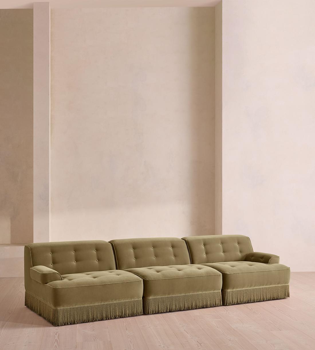 Elowen Modular Sofa - Four Seater - Velvet - Lichen UK - Listing - Image 4