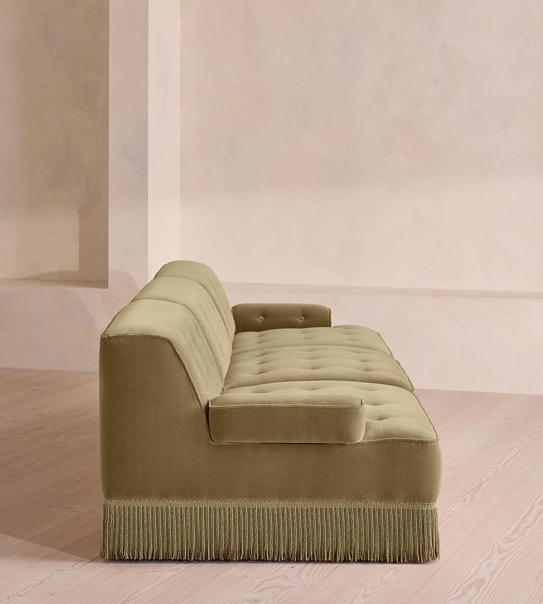 Elowen Modular Sofa - Four Seater - Velvet - Lichen UK - Images - Image 5