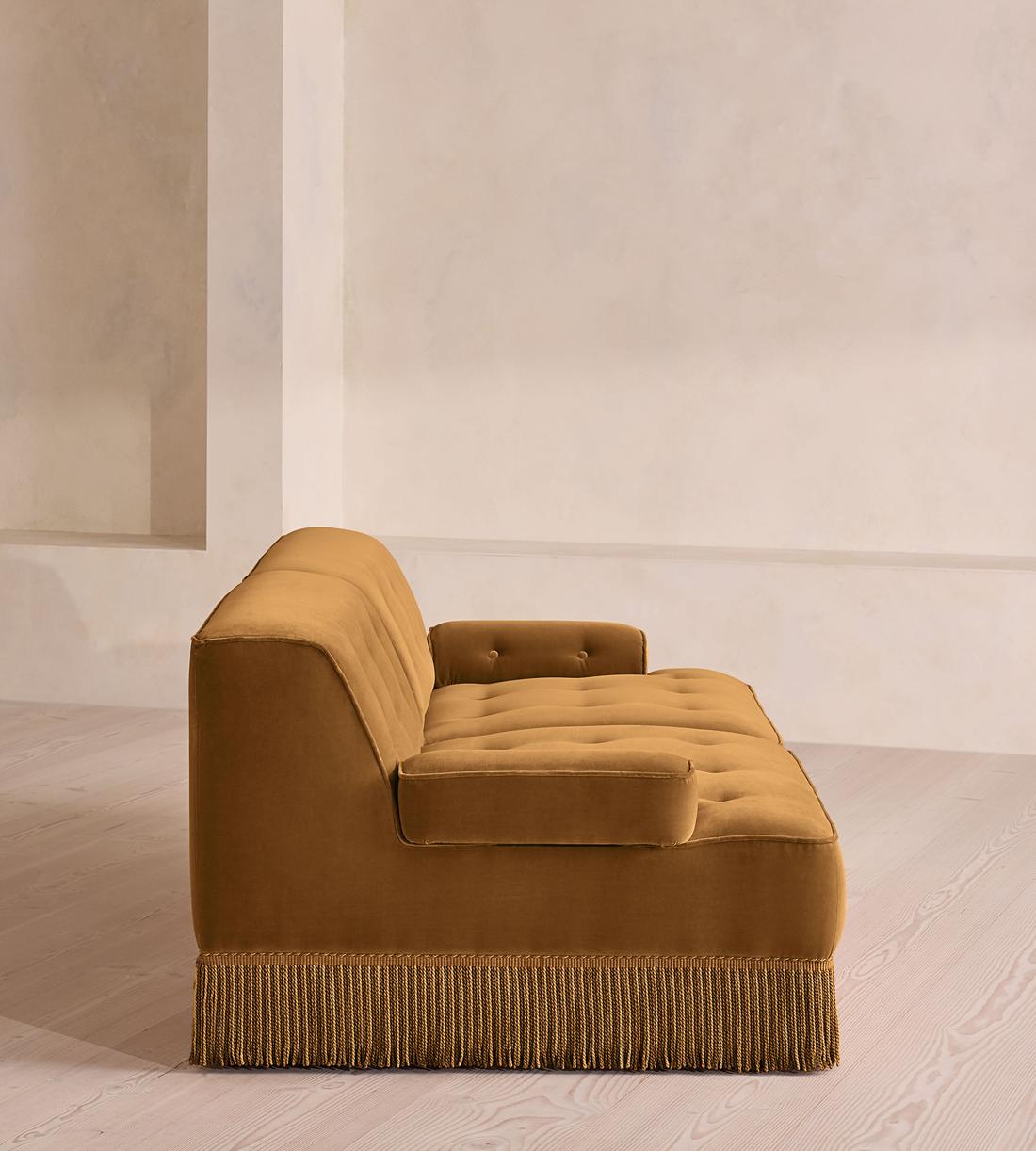 Elowen Modular Sofa - Three Seater - Velvet - Mustard UK - Images - Image 3