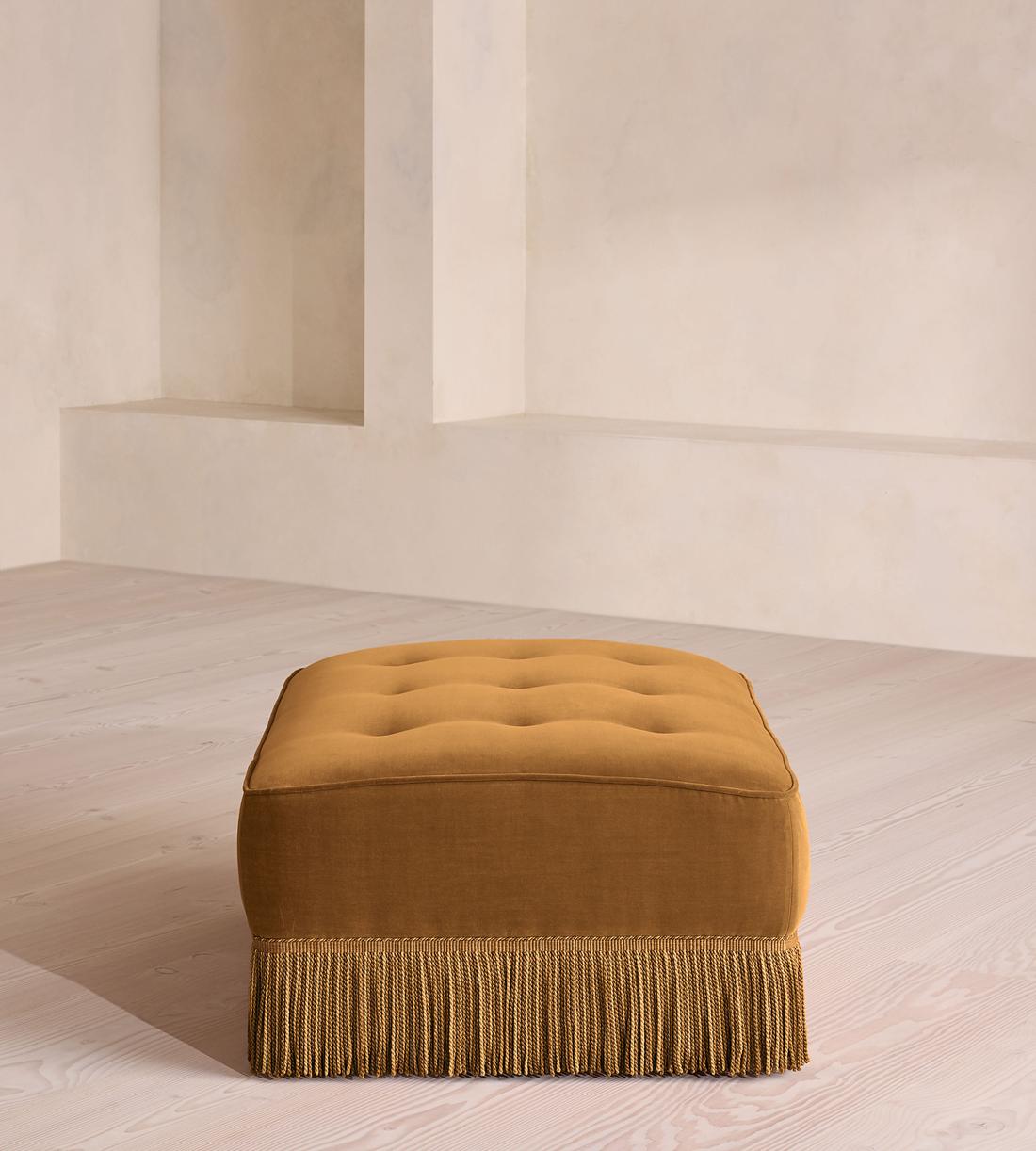 Elowen Modular Sofa - Left Arm Module - Velvet - Mustard - UK - Image 3