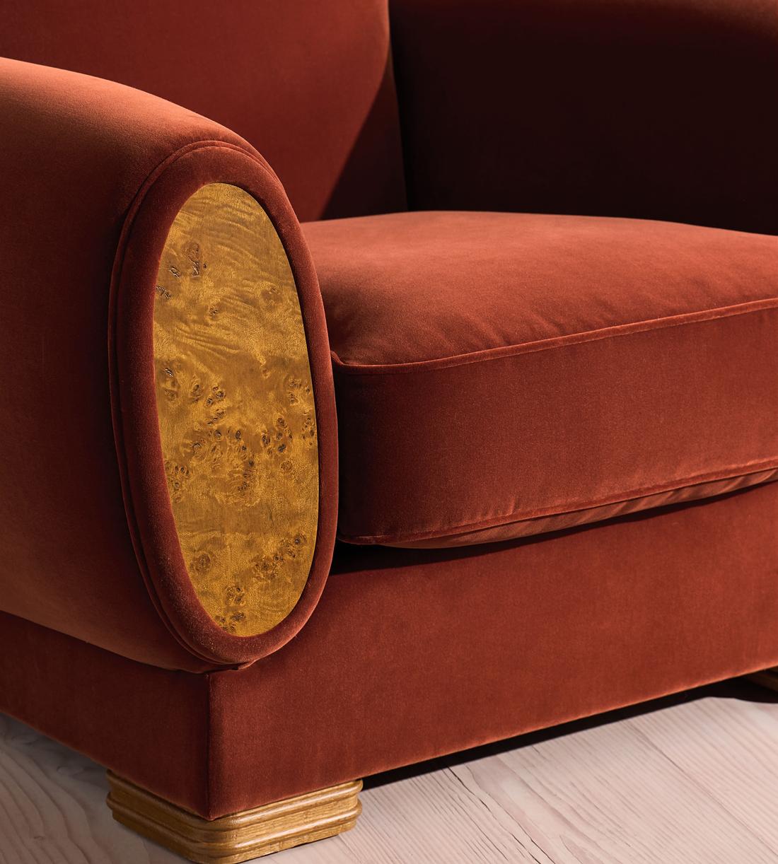 Aubin Armchair - Velvet - Rust - Images - Image 7
