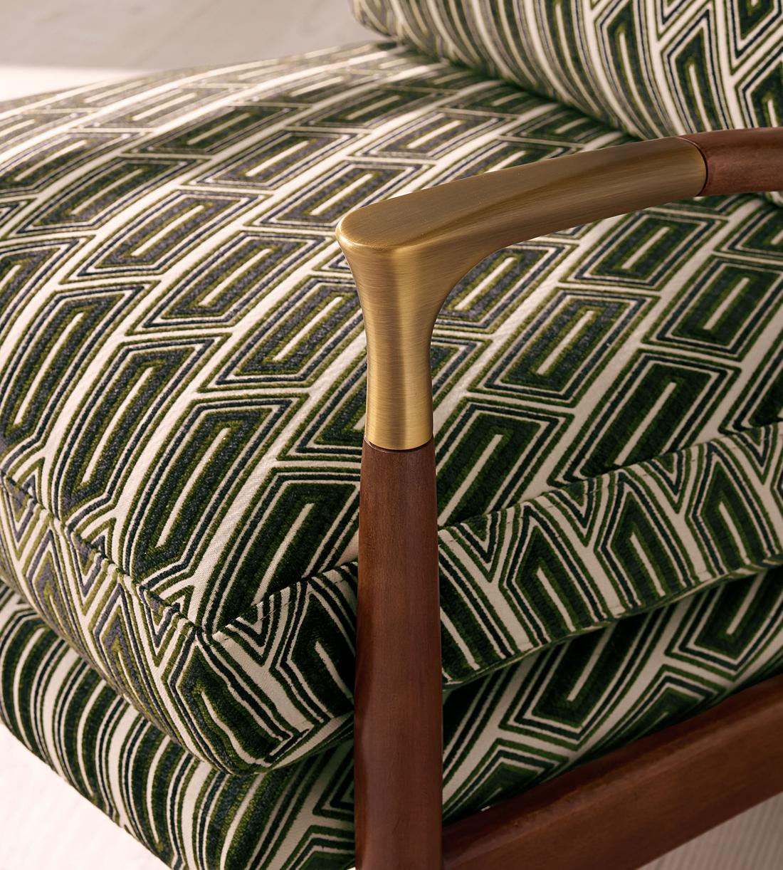 Theodore Armchair - Vende Jacquard - Olive - Images - Image 6