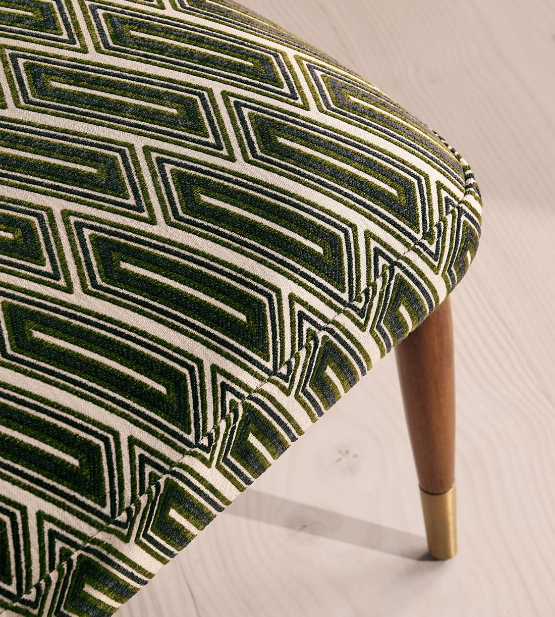 Theodore Footstool - Vende Jacquard - Olive - Images - Image 5