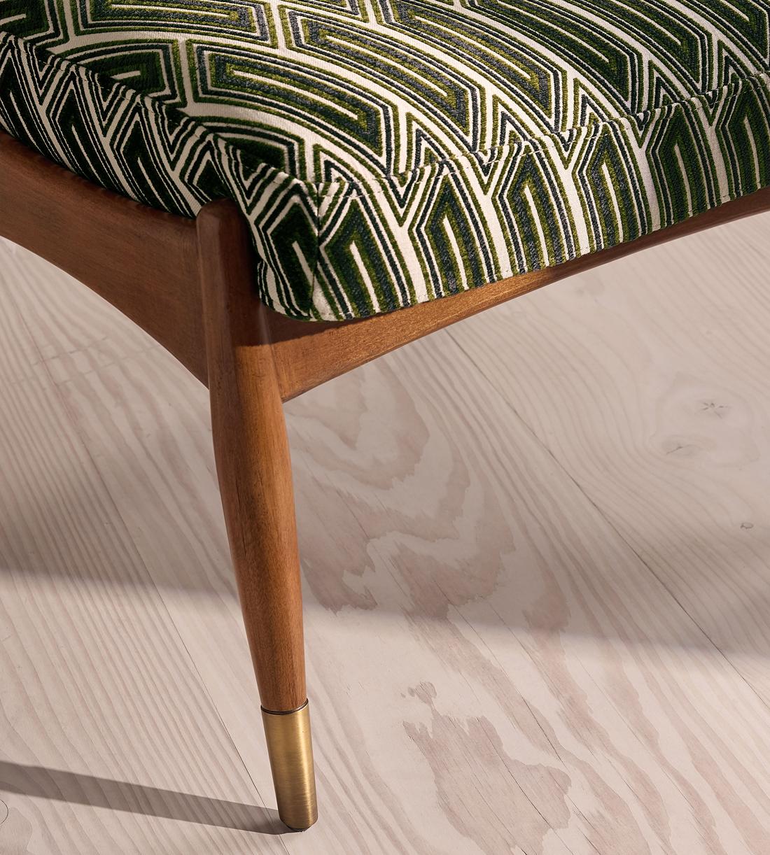 Theodore Footstool - Vende Jacquard - Olive - Images - Image 6