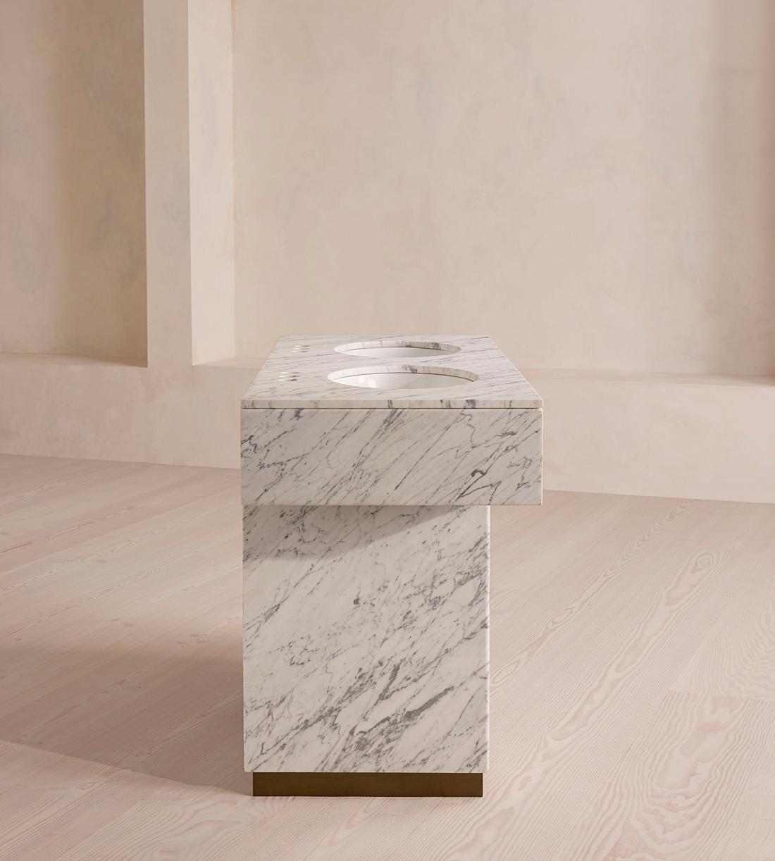 Stellios Double Vanity - Arabescato Marble - Images - Image 6