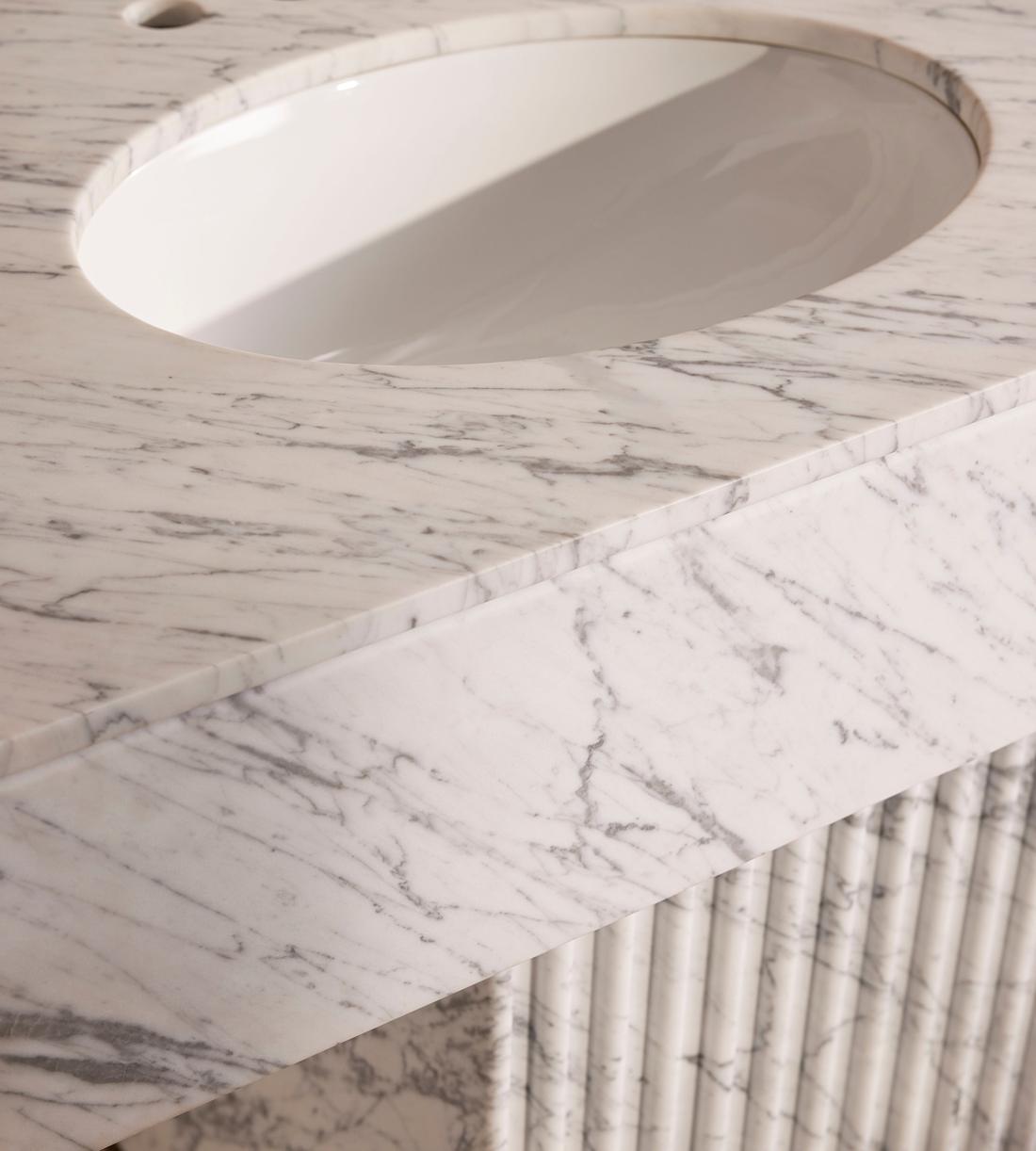 Stellios Double Vanity - Arabescato Marble - Images - Image 8