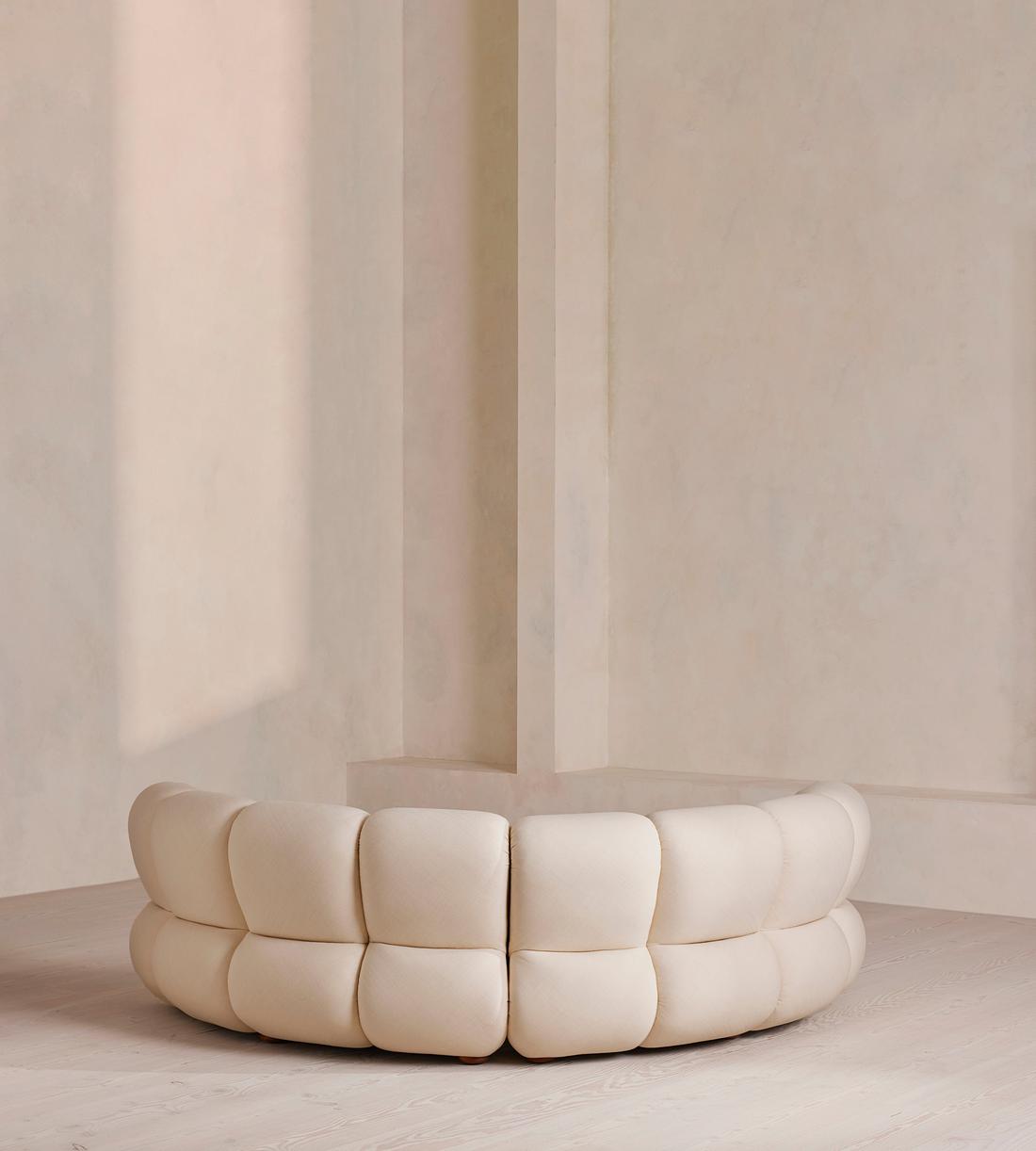 Noelle Outdoor Sectional - Curved - Four Seater Sofa - Off White - US - Images - Image 4