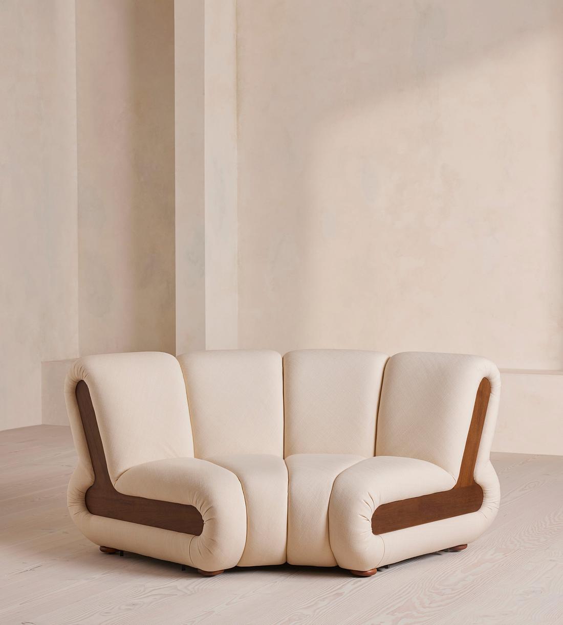 Noelle Outdoor Sectional Curved Armchair - Off White - US - Listing - Image 3