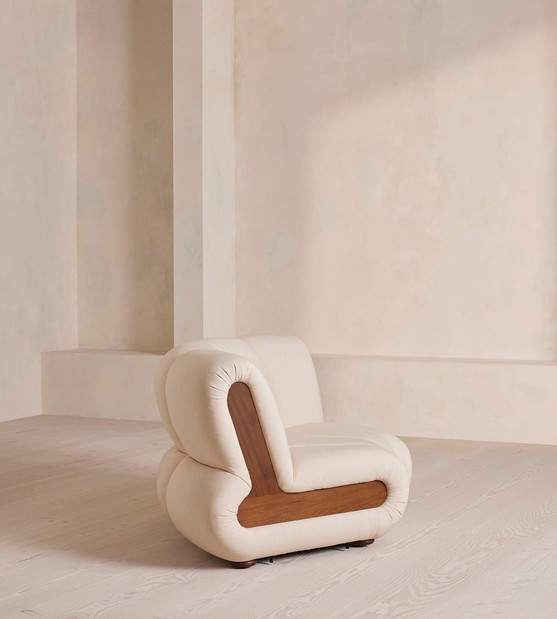 Noelle Outdoor Sectional Curved Armchair - Off White - US - Images - Image 5