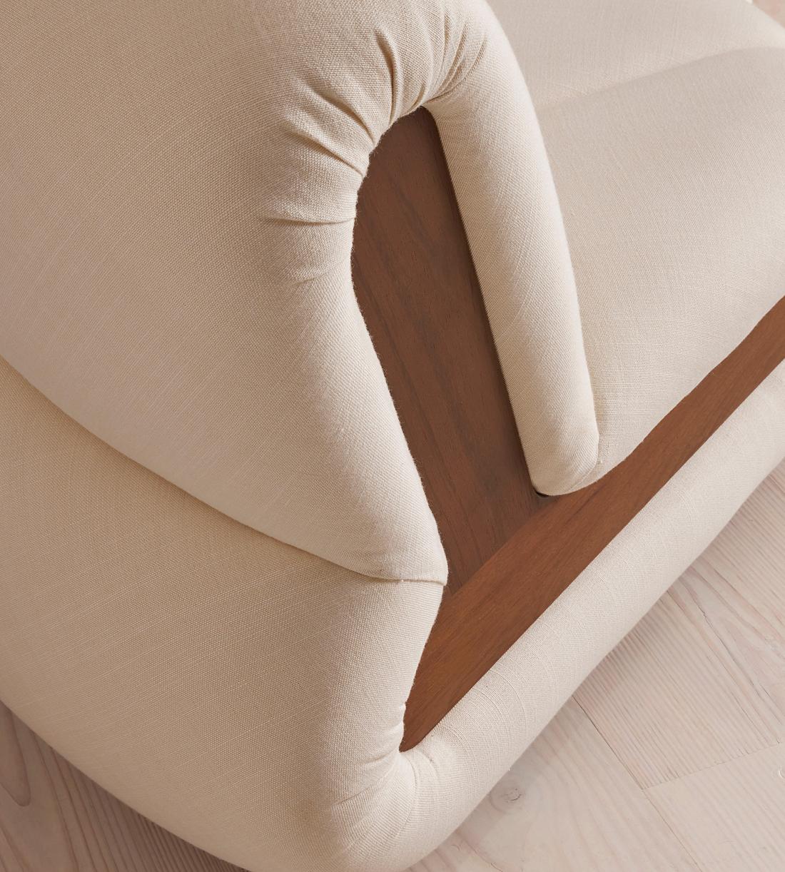 Noelle Outdoor Sectional Curved Armchair - Off White - US - Images - Image 7