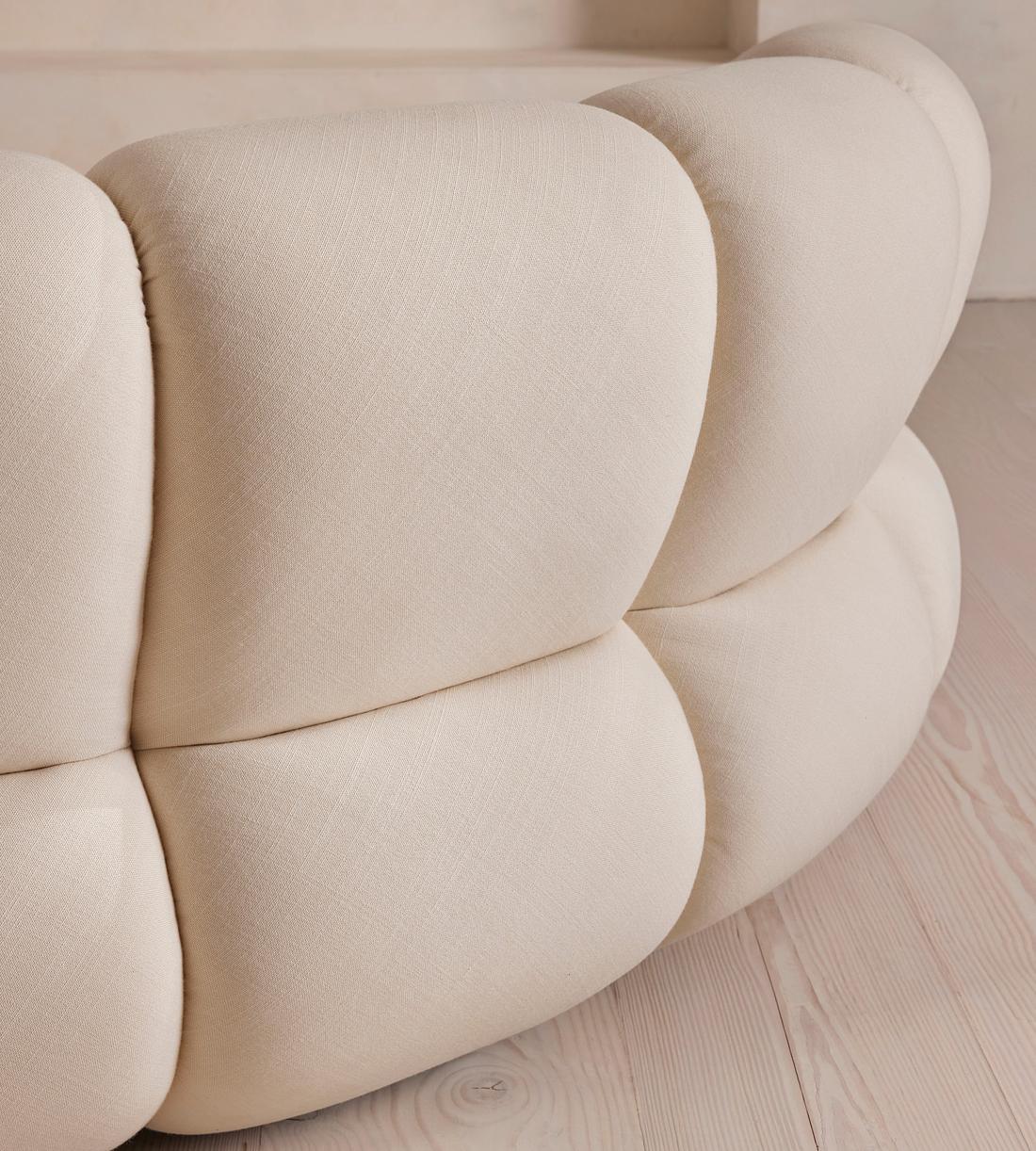 Noelle Outdoor Sectional Curved Armchair - Off White - US - Images - Image 7
