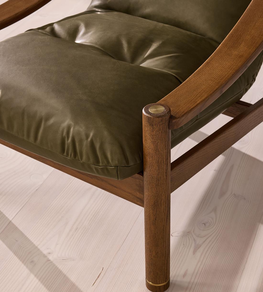 Karine Armchair - Dark Stain - Leather - Moss - UK - Images - Image 5